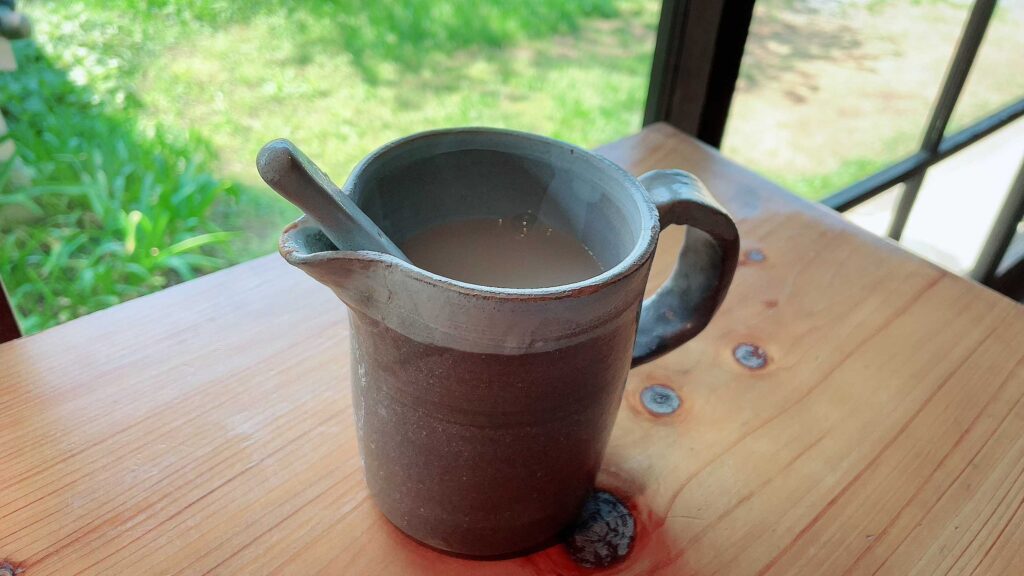 三津屋妹尾のそば湯